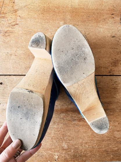 Maguba Cobalt Blue High Clogs