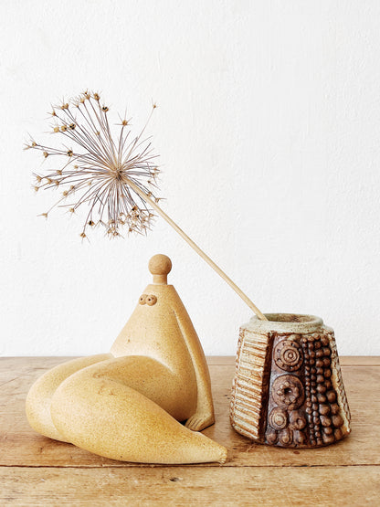 Handmade Brutalist Ceramic Jar