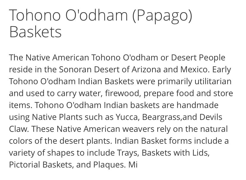Graphic Papago Coil Basket
