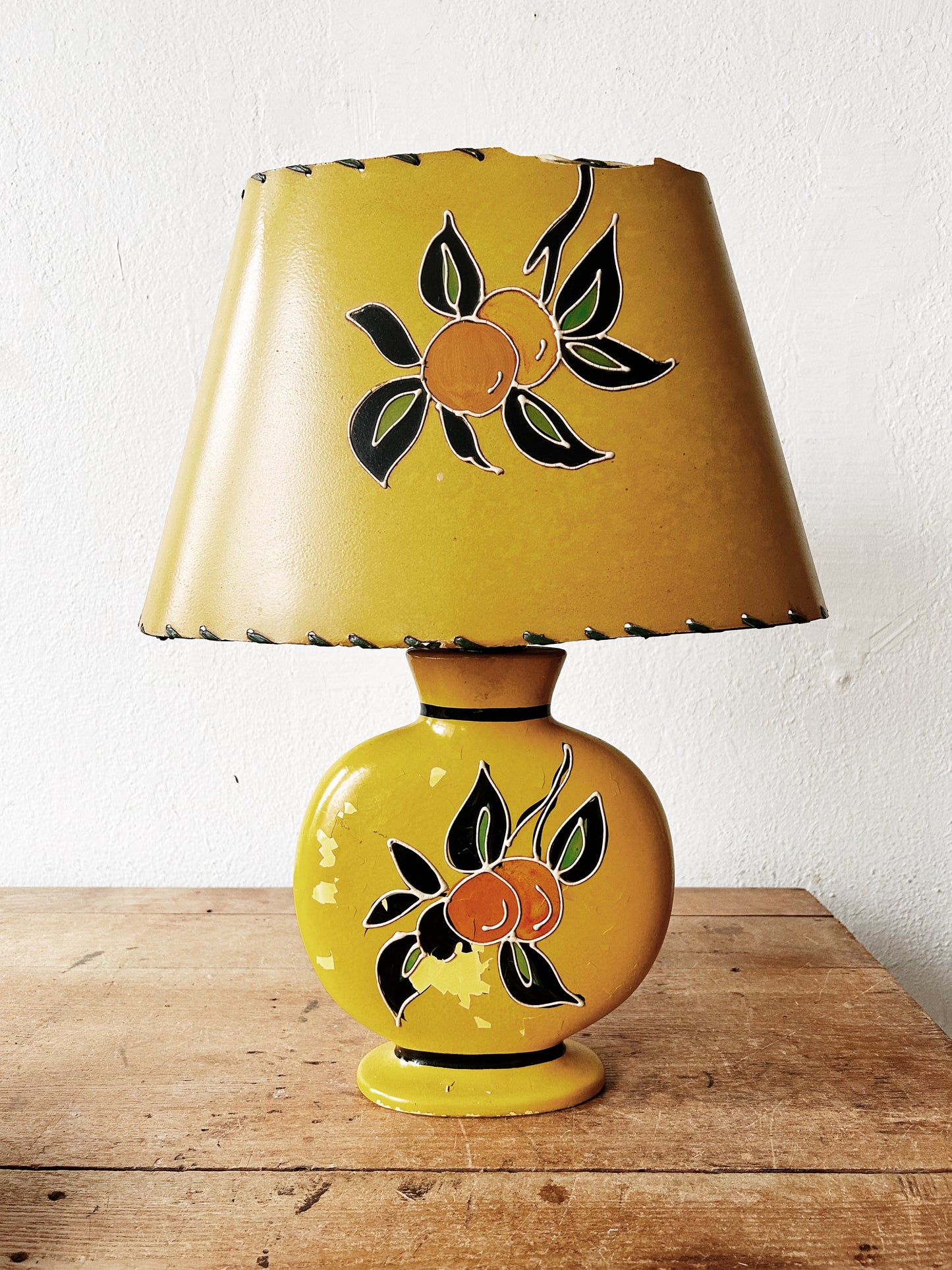 Antique Ceramic Lamp with Shade