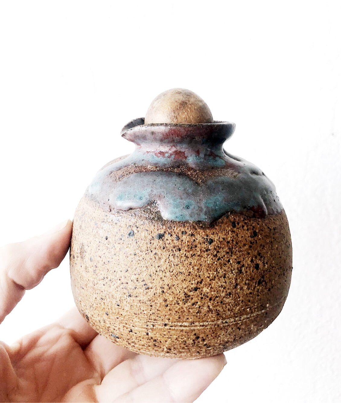 Small Stoneware Oil Bottle