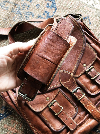 Vintage Leather Messenger Bag