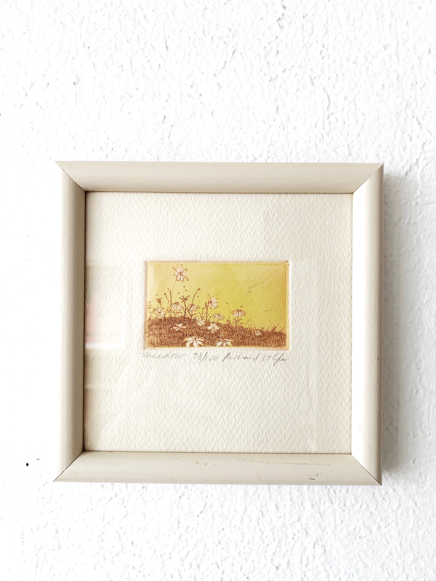 Original Vintage Framed Etching