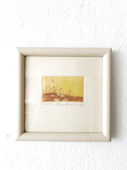 Original Vintage Framed Etching