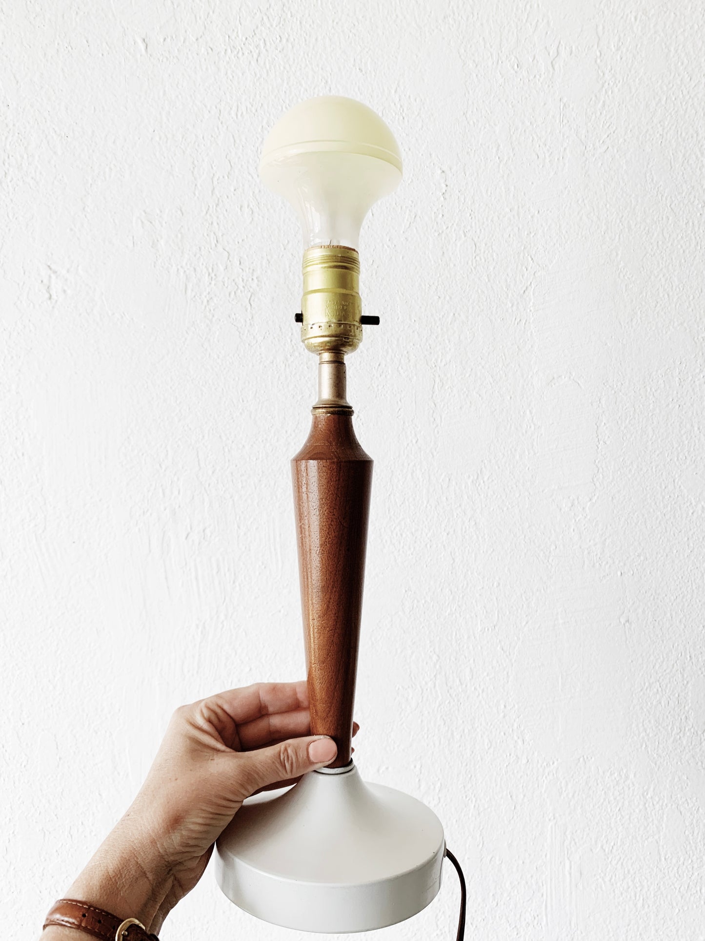 Mid Century Teak Lamp