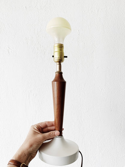 Mid Century Teak Lamp