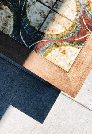 Vintage California Tile and Teak Coffee Table