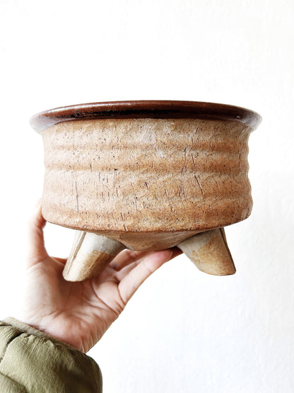 Handmade Stoneware Footed Vessel