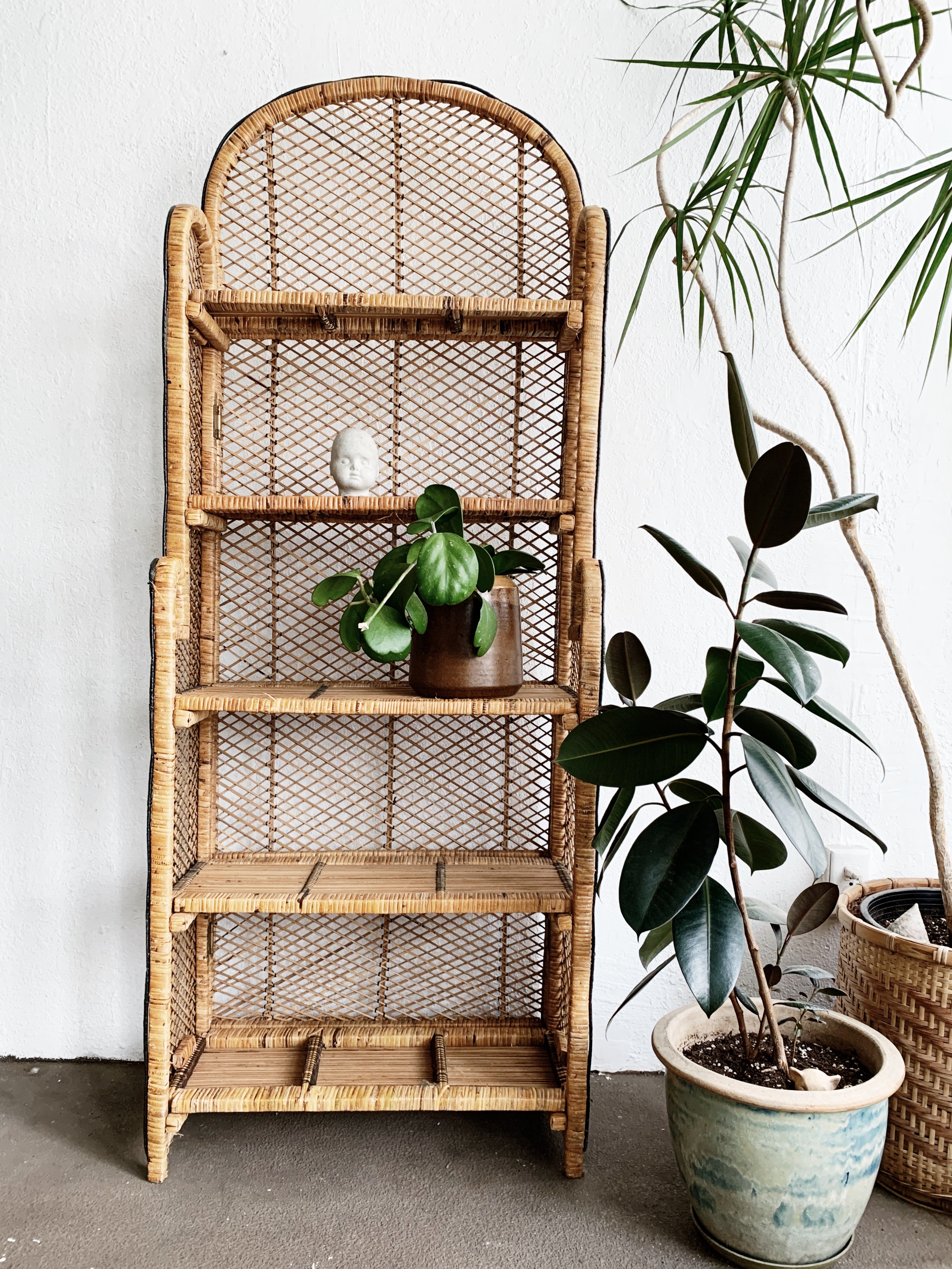 Vintage Wicker Shelf - Thumbnail 2