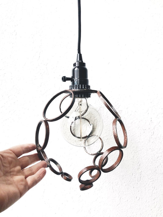 Salvaged Art Pendant Lamp