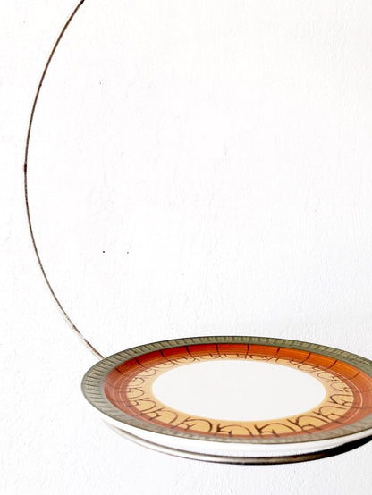 Vintage Minimal Chrome Circle Planter