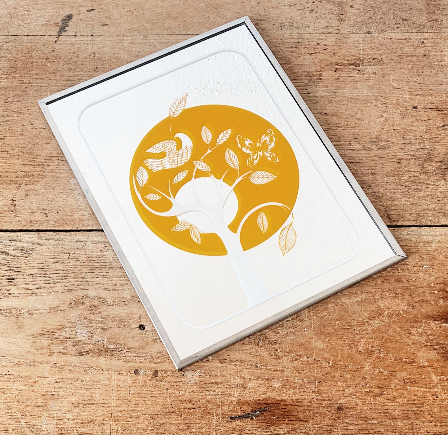 1970’s Etched Gloria Erikson Mirror