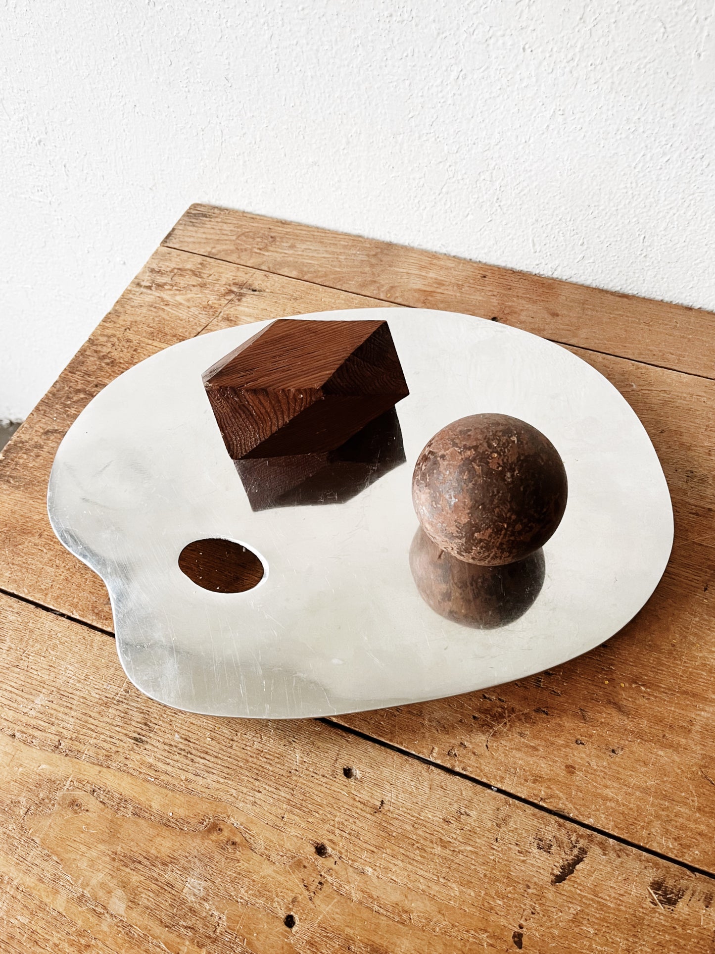 Post Modern Chrome Palette Tray