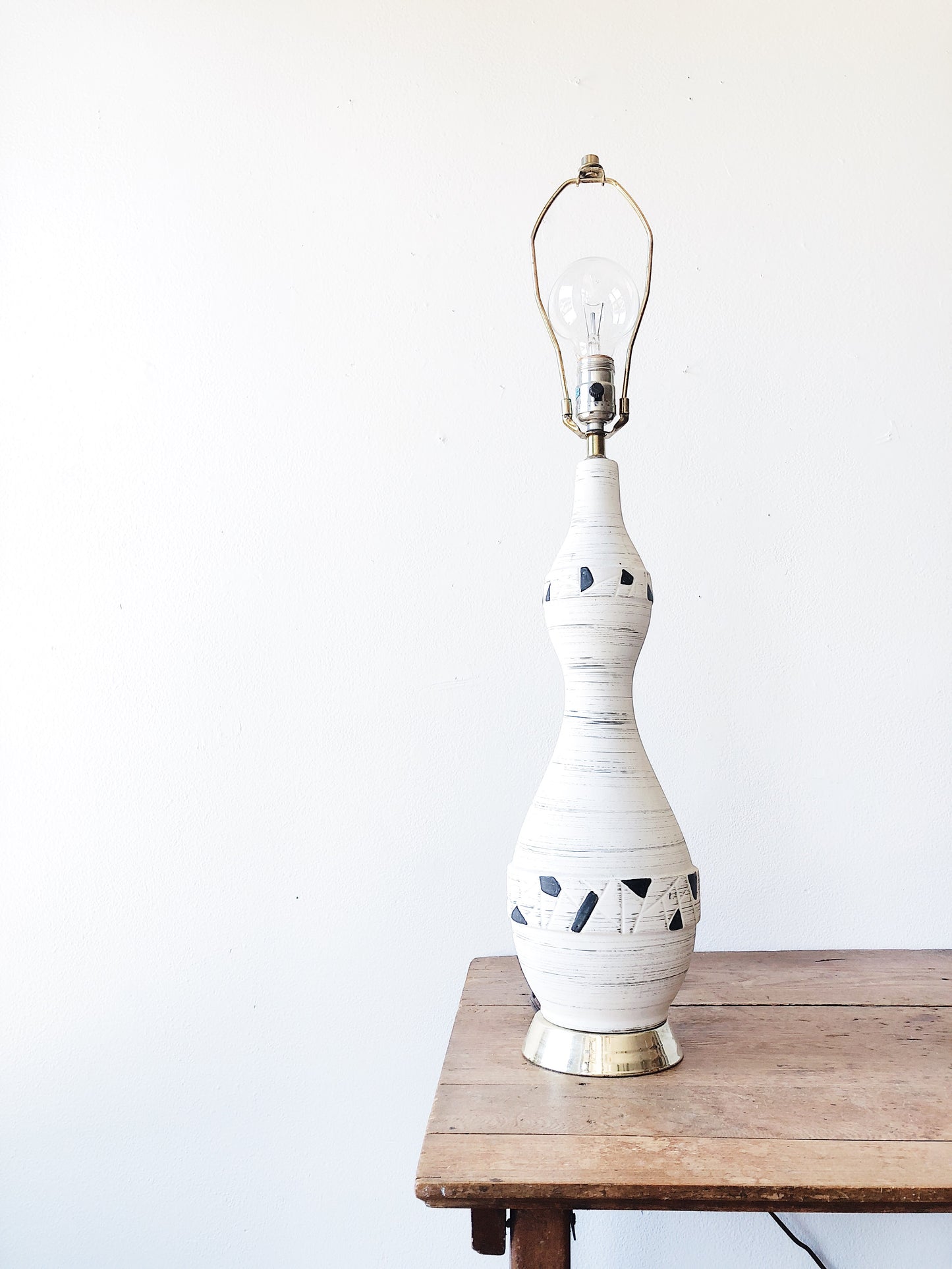 Vintage Mid Century Handpainted Lamp