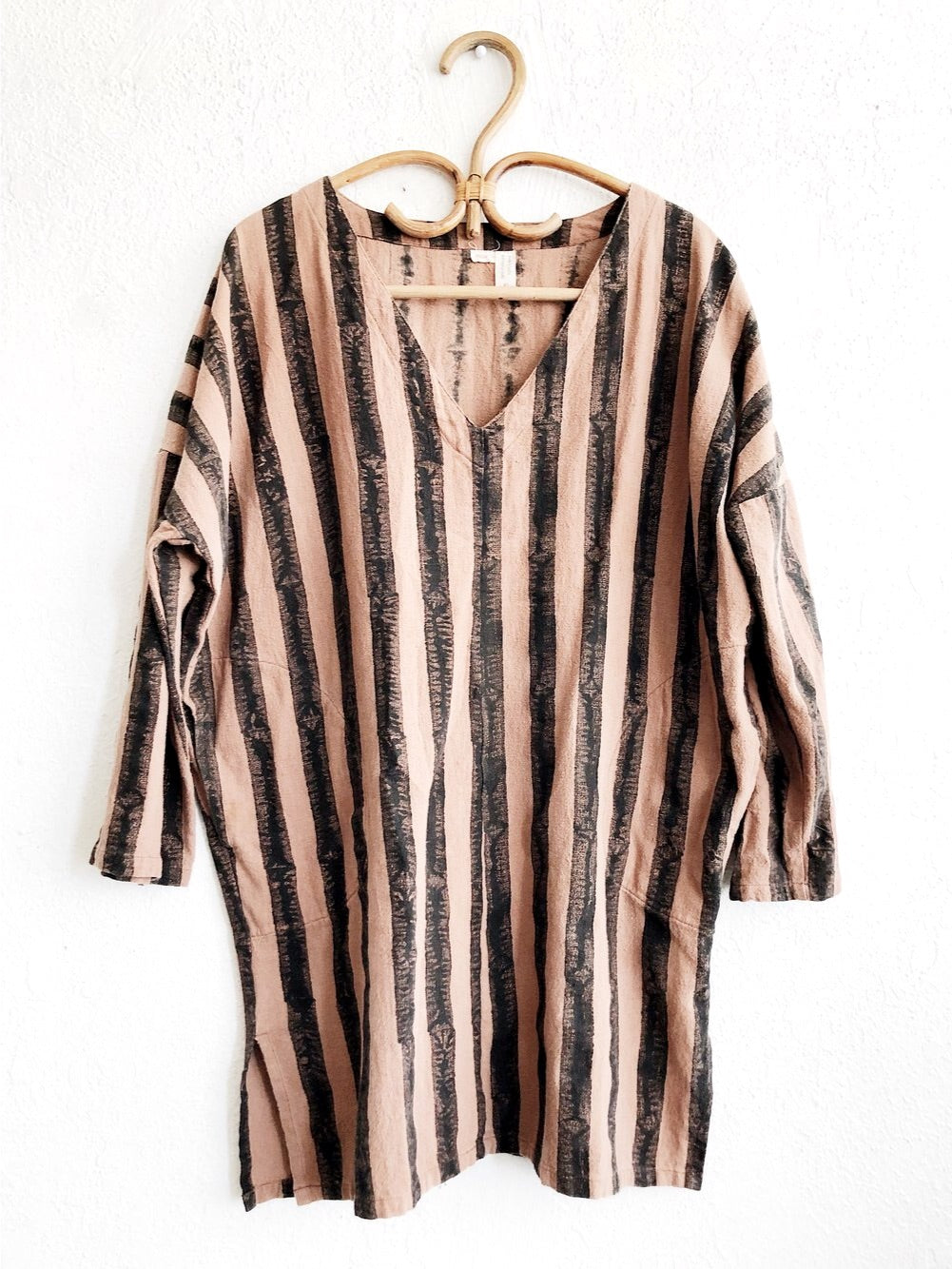 PO-EM Block Painted Cotton Caftan / Tunic