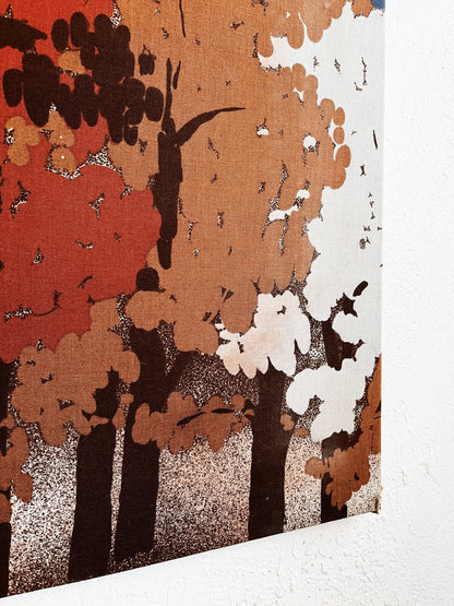 Vintage Textile Art Panel