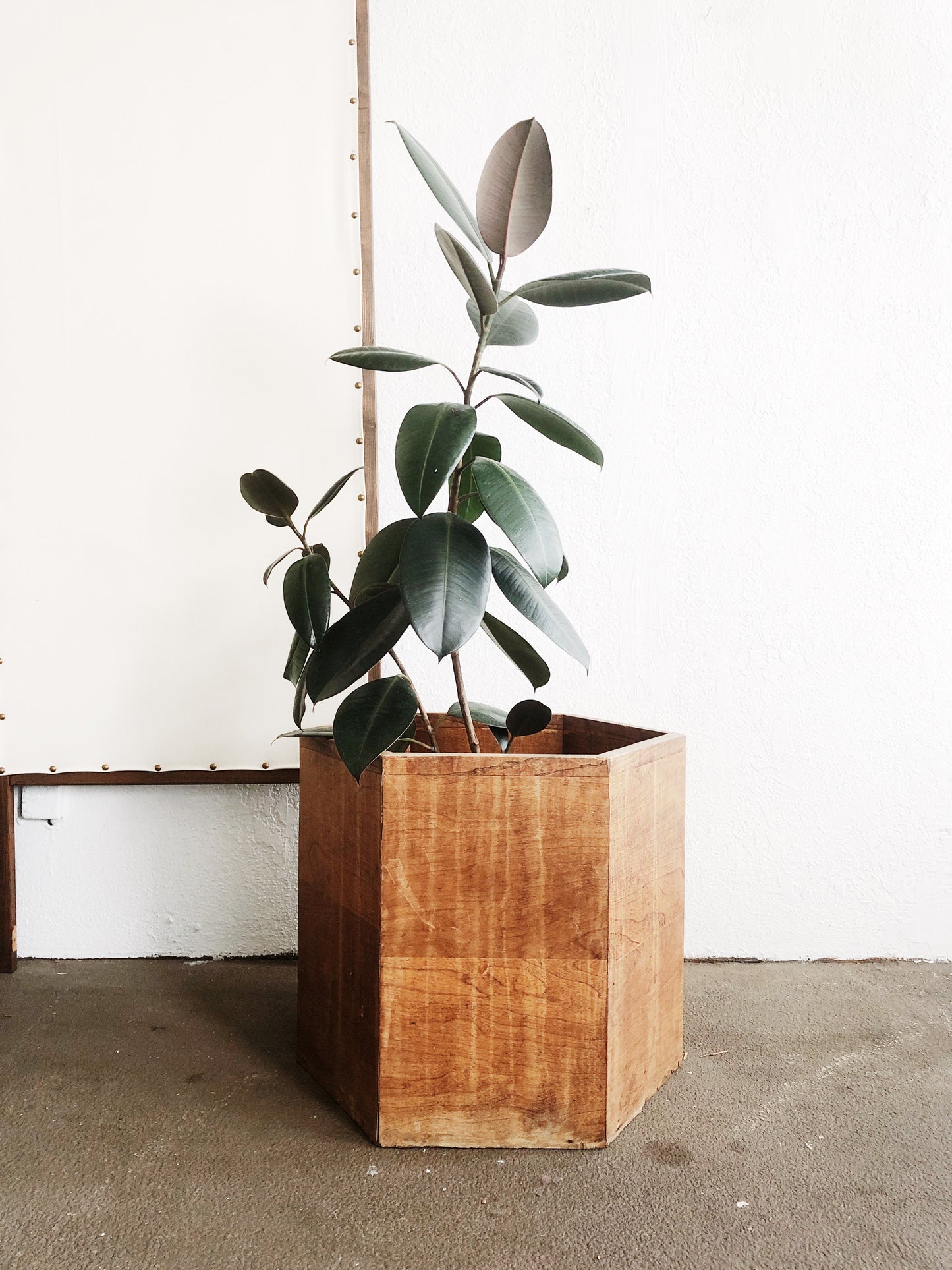 Vintage Hexagonal Storage Bin Stool