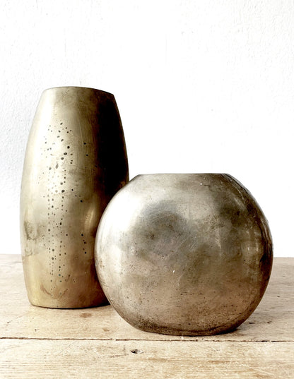Vintage Modernist Brass Vase
