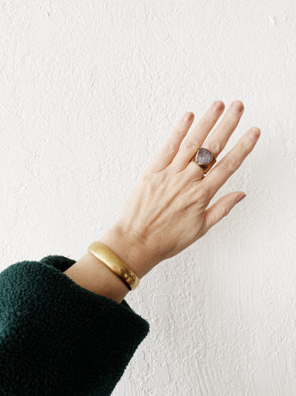 Vintage Solid Brass Cuff