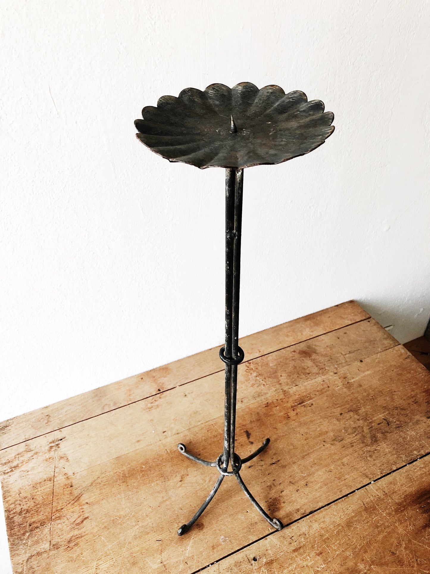 Vintage Iron Candle Stand