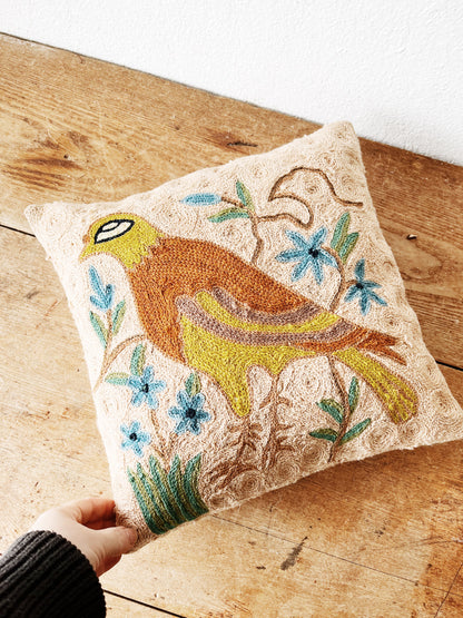 Vintage Crewel Pillow