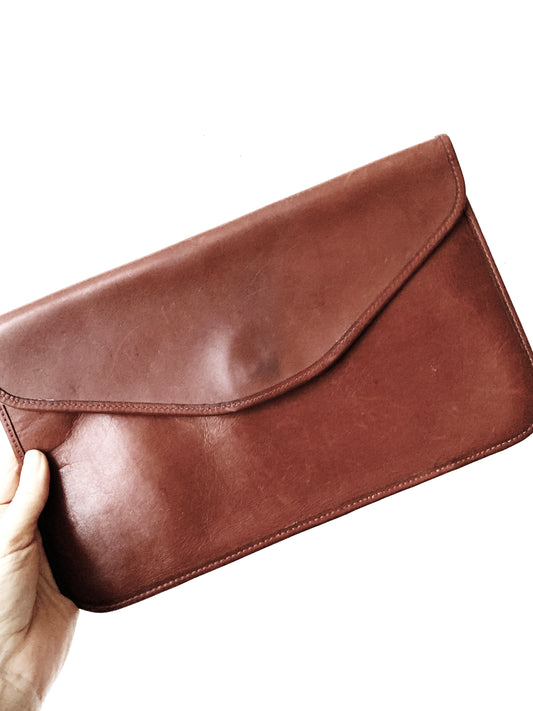 Michael Green Leather Clutch