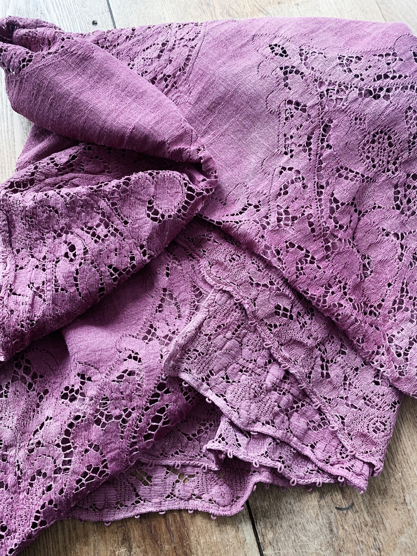 Vintage Lace Tablecloth or Curtain