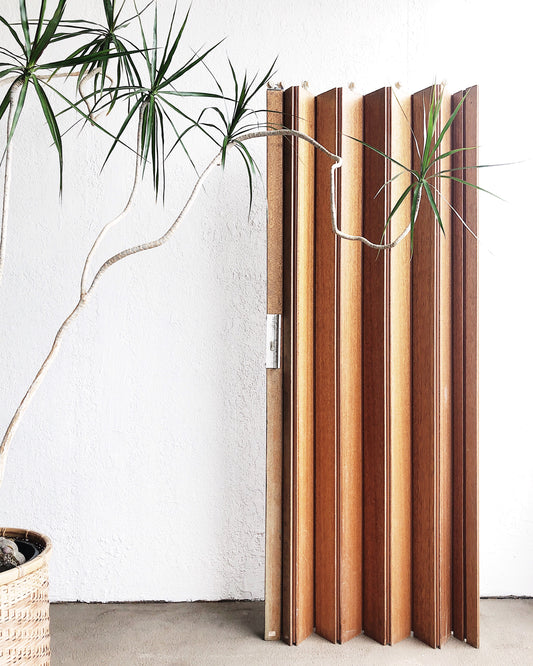 Vintage Wood Folding Screen