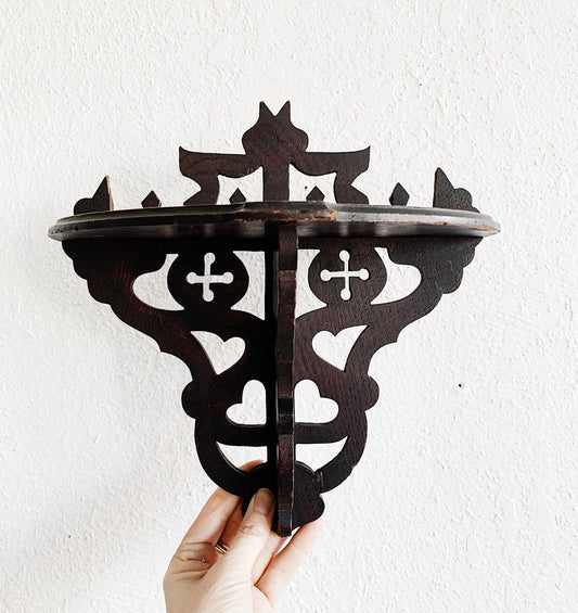 Vintage Cutout Wood Shelf