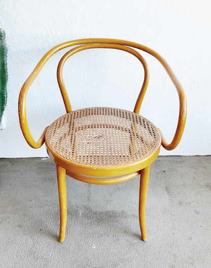 Vintage Thonet Style Bentwood Caned Chair