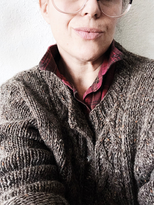 Vintage Hand Knit Boxy Wool Sweater