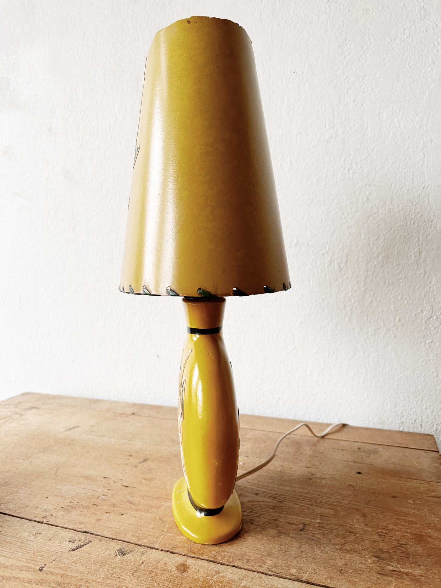 Antique Ceramic Lamp with Shade