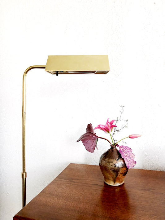 Vintage Minimalist Brass Floor Lamp