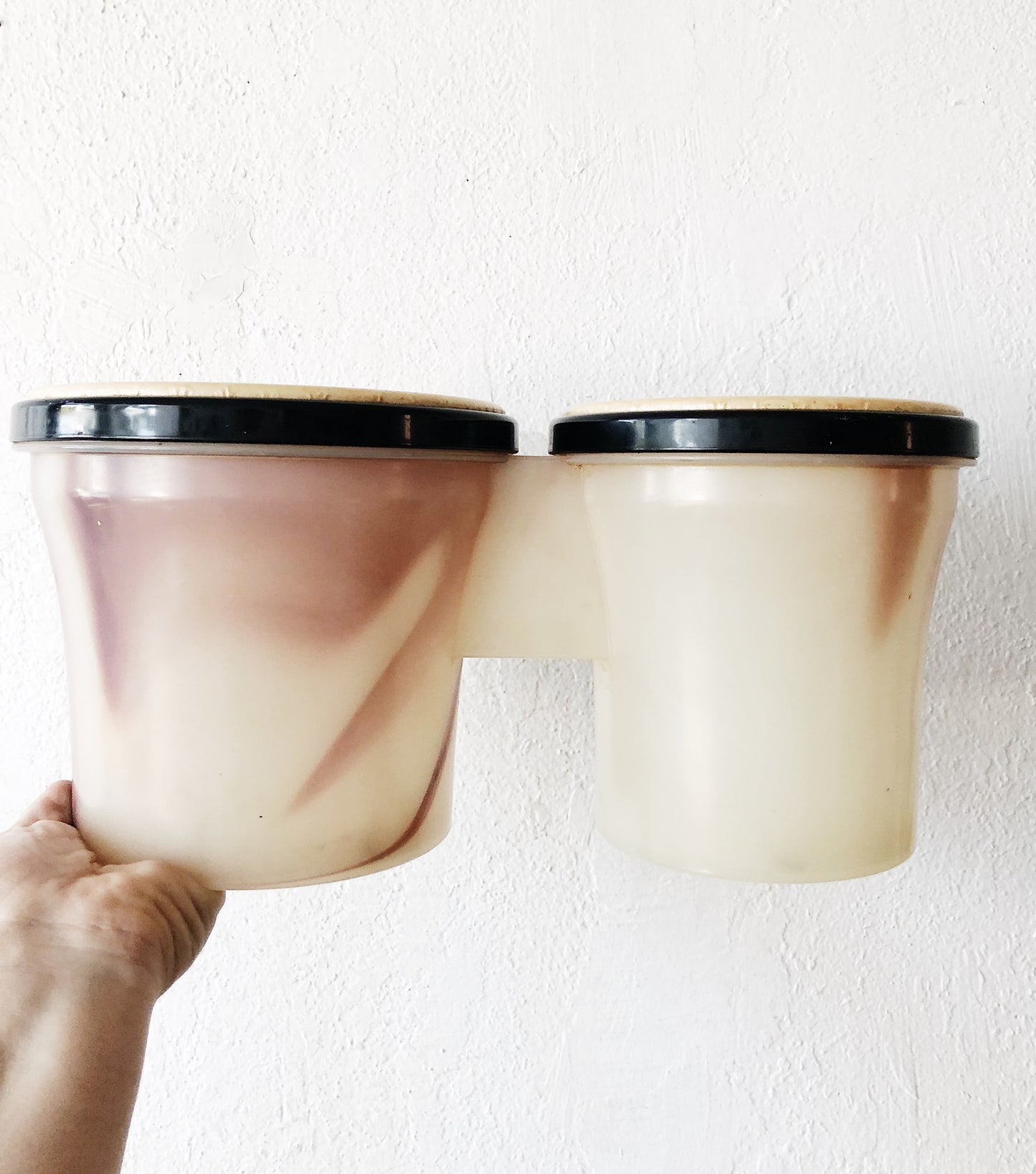 Vintage Lucite Bongo Drums