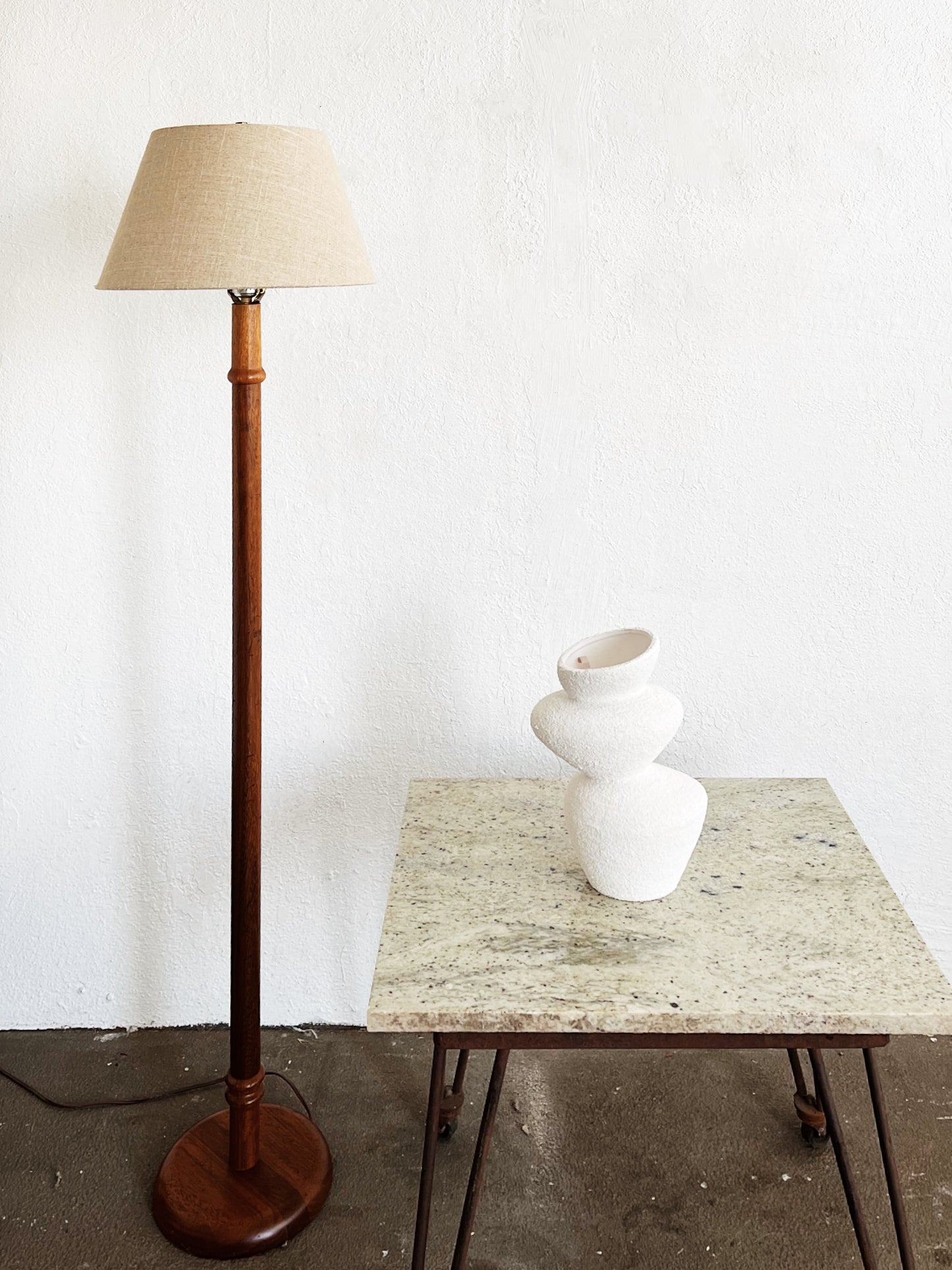 Vintage Teak Floor Lamp