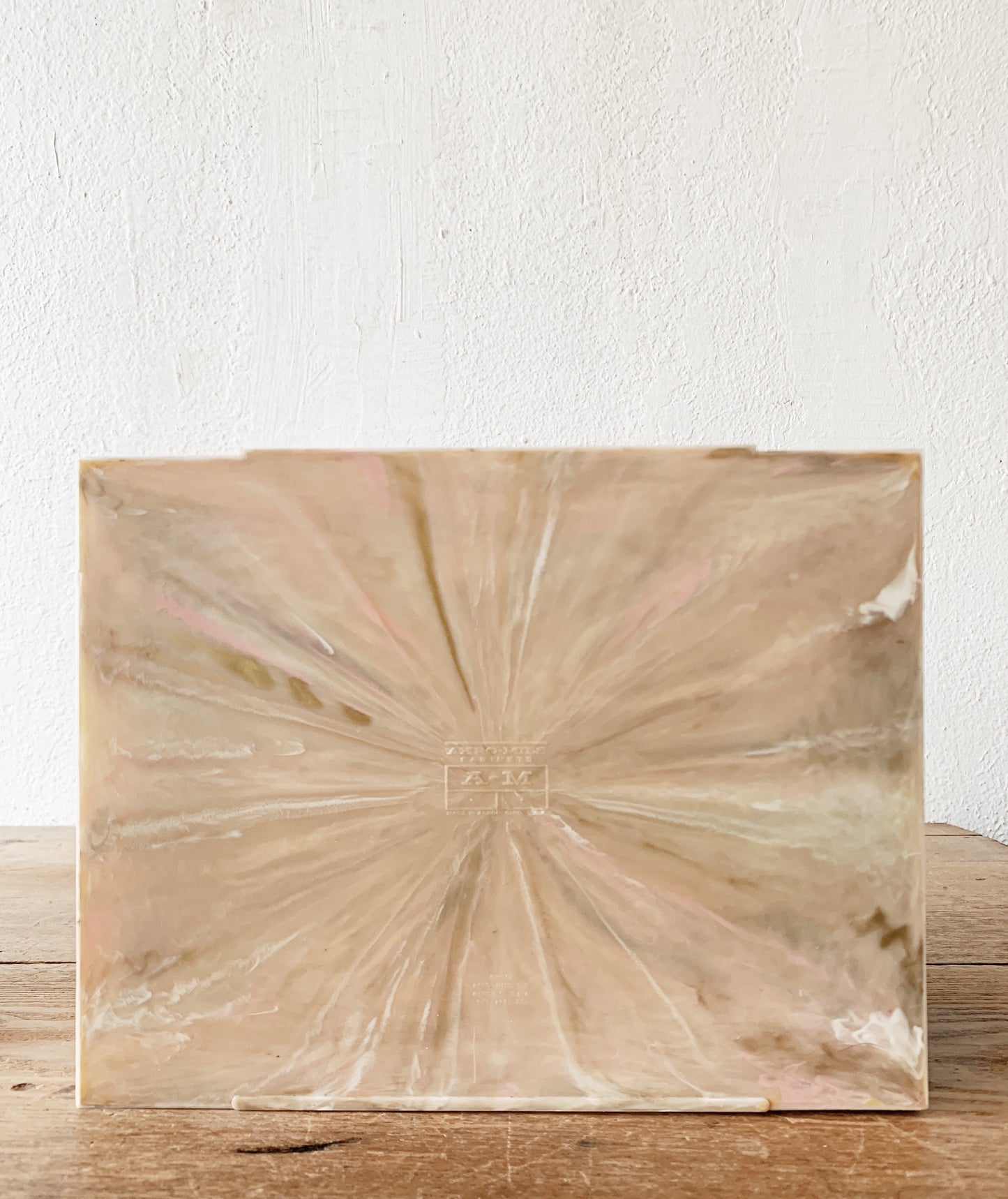 Mid Century Pink Marbleized Caddy