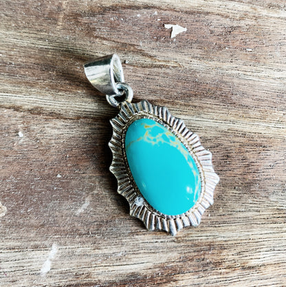 Vintage Turquoise and Sterling Pendant