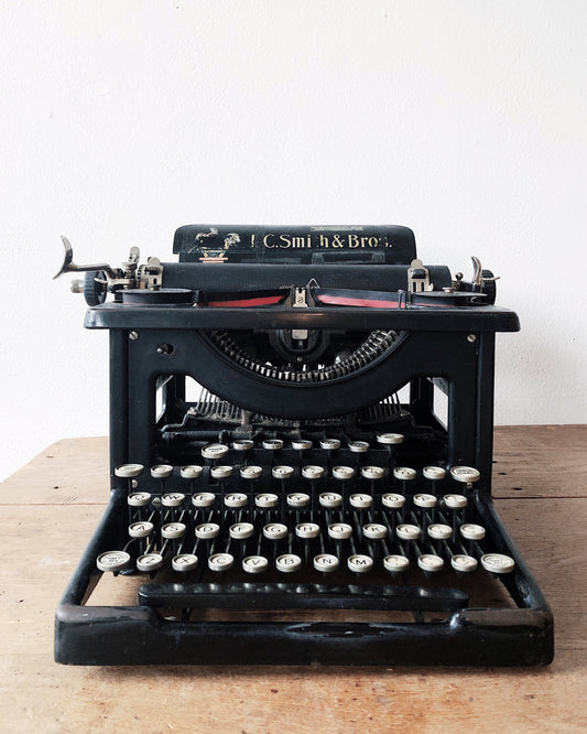 Antique L.C Smith Cast Iron Typewriter