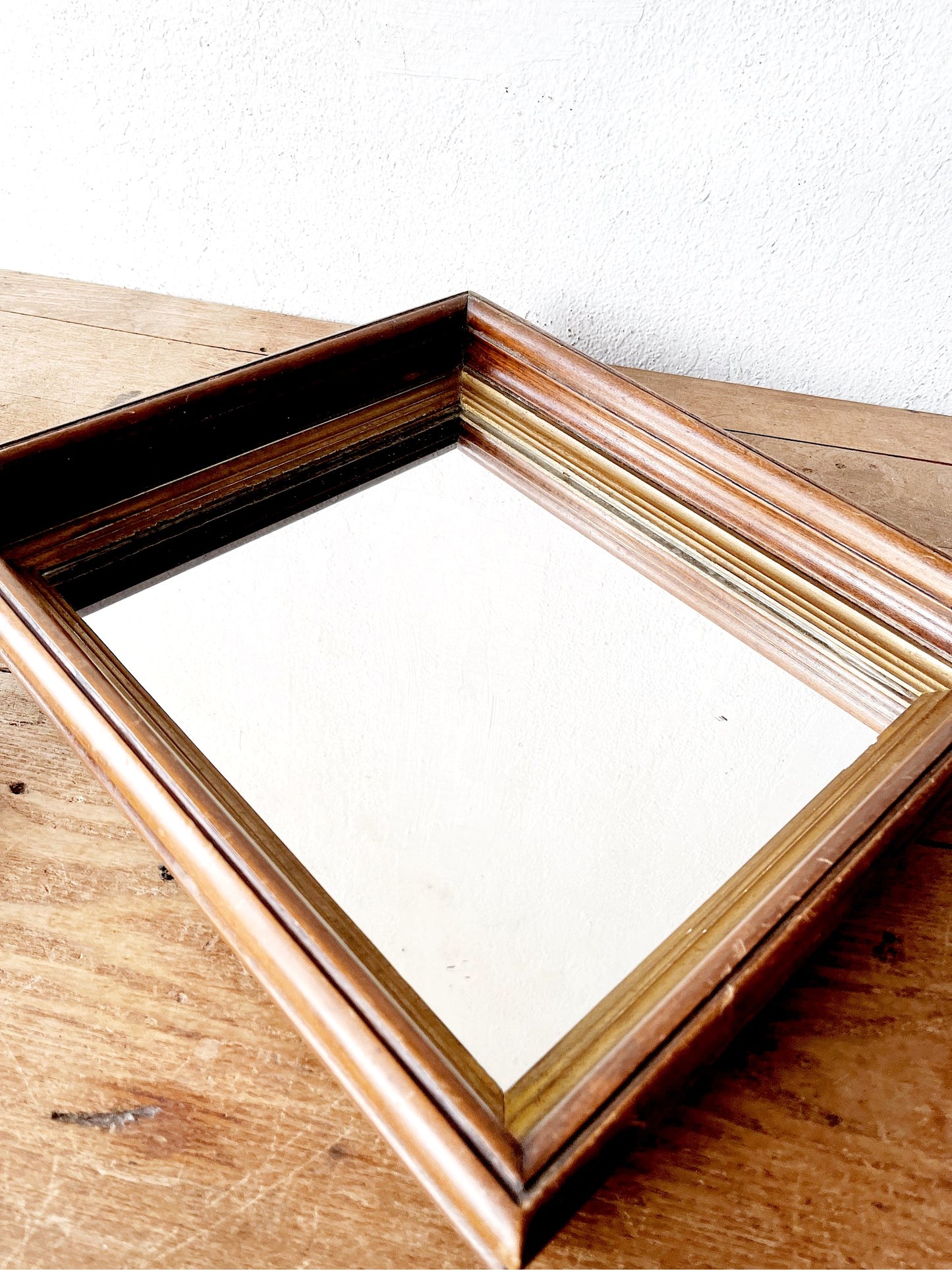 Antique Shadowbox Mirror
