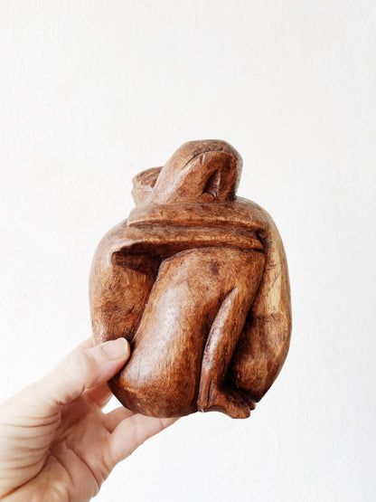 Vintage Carved Huggers Sculpture