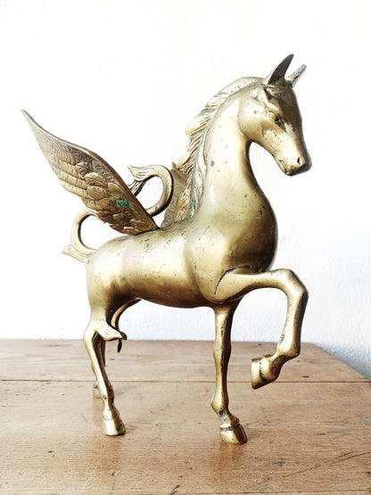 Large Antique Brass Pegasus