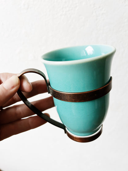 Vintage El Patio Mugs with Copper Holders