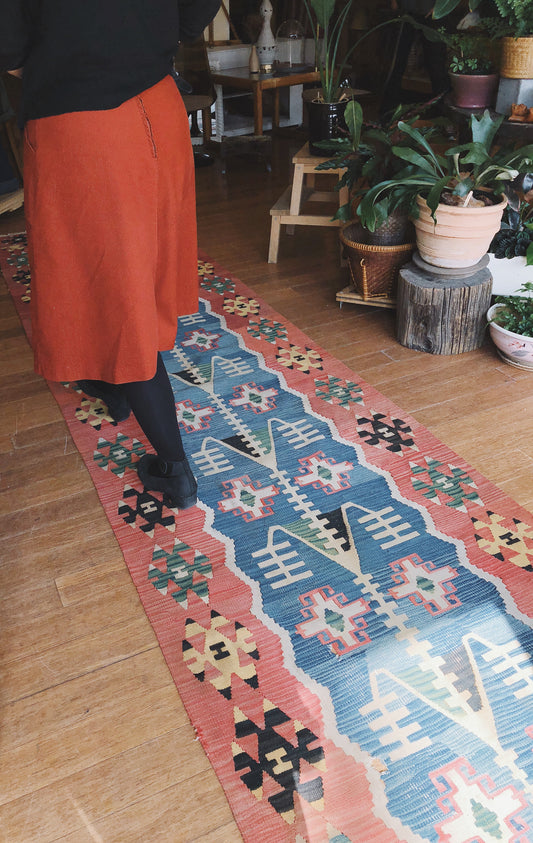 Vintage Southwest Wool Kilim Rug