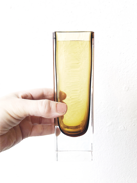 MCM Amber Murano Glass Vase