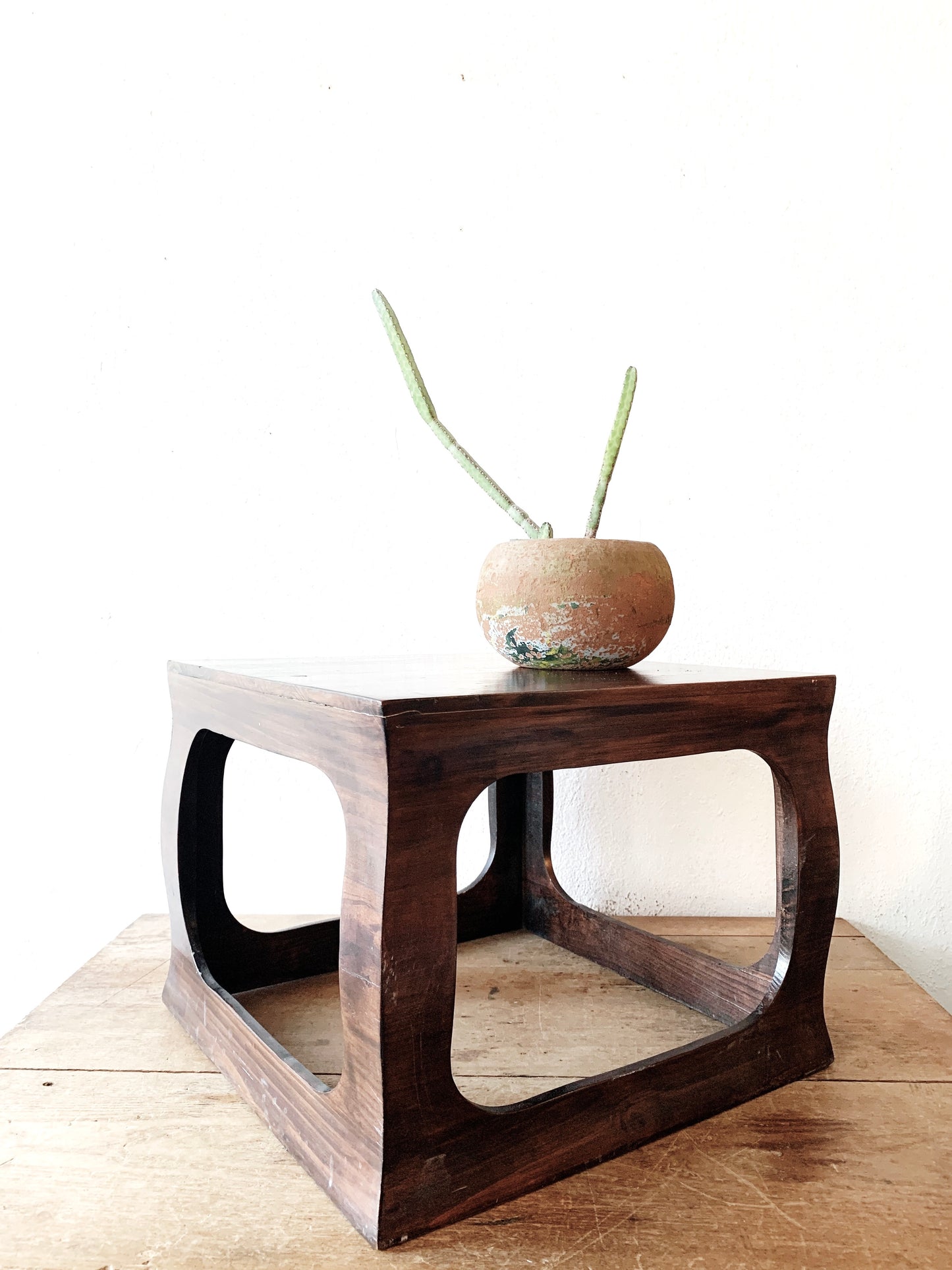 Low Vintage Wood Table