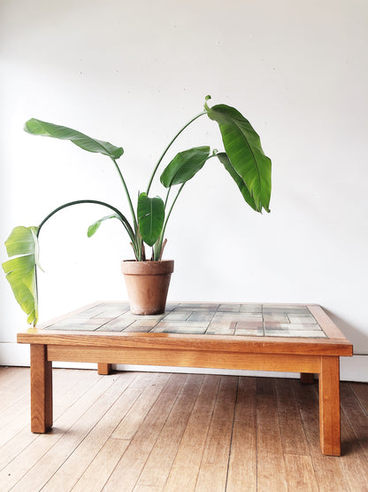 Vintage Danish Teak and Tile Coffee Table