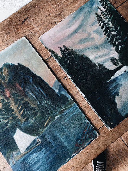 Antique Oil Landscape Paintings