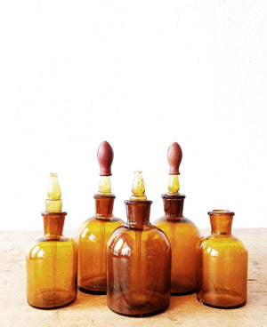 Antique Apothecary Bottles from the Original Kiehl’s Pharmacy NYC