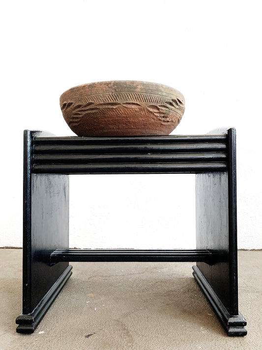 Black Deco Wood Bench/ Stool