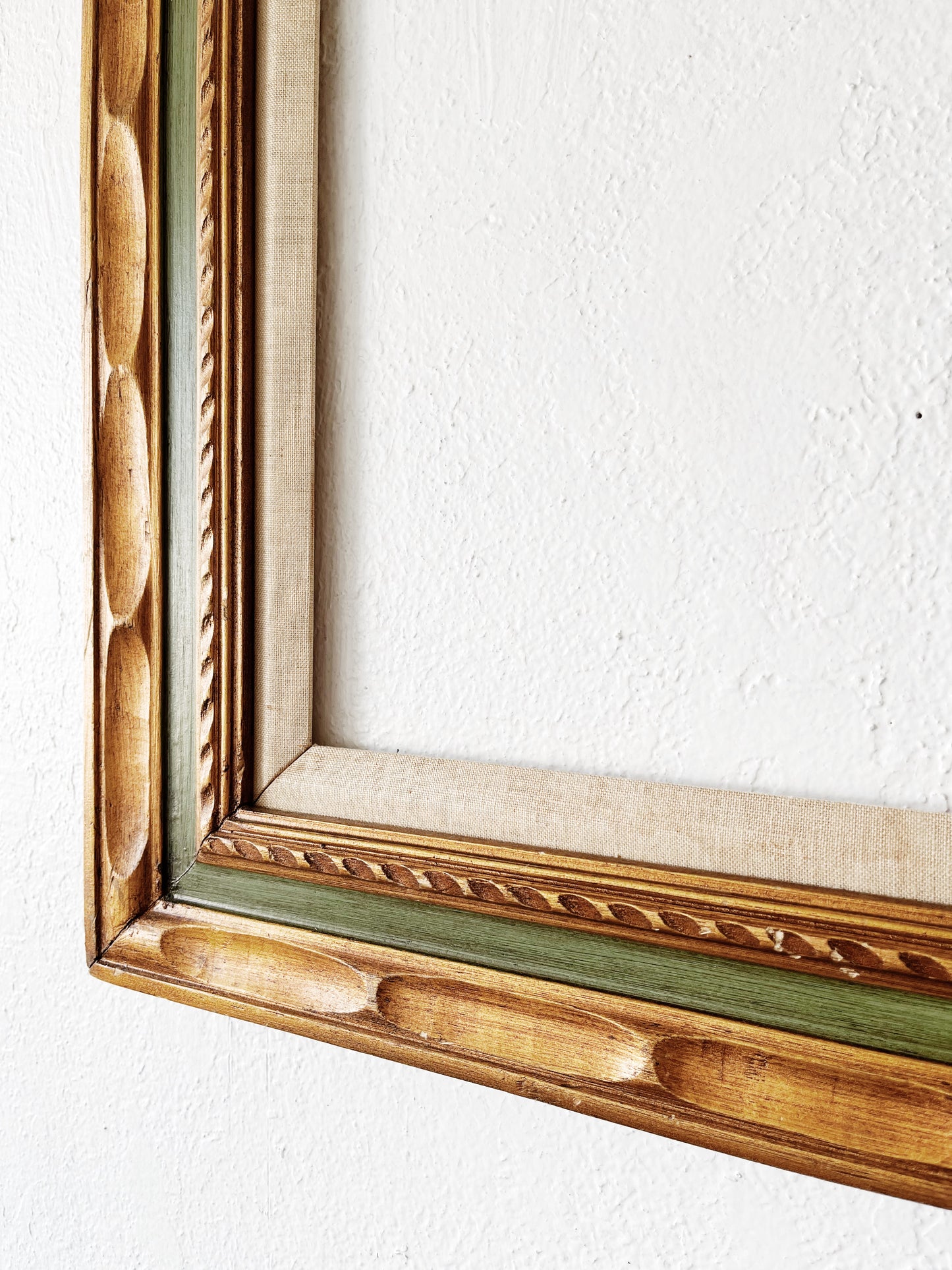 Mid Century Carved Wood Frame